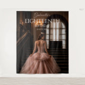 Elegante Roze Debut Achtergrond Wandkleed (Voorkant)