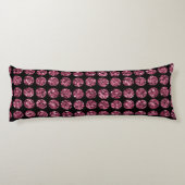 Elegante Roze Diamant Glam Glitter Bedding Lichaamskussen (Achterkant)
