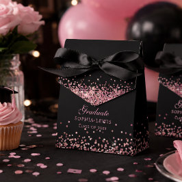 Elegante Roze Diamanten Afstudeer Dankjewel Bedankdoosjes