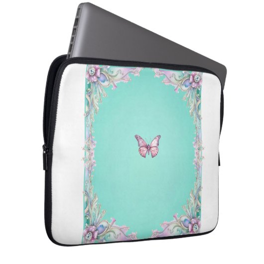 Elegante Roze Diamanten Vlinder Elektronica Tas (Voorkant Rechts)