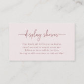 Elegante roze display douche Kaart (Voorkant)