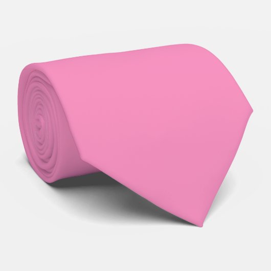 Elegante Roze Effen Bruidegom Cadeau   Stropdas (Opgerold)