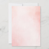 Elegante roze en blauwe bloemen minimalistische ve kaart (Achterkant)