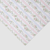 Elegante  roze en blauwe bloemen tissuepapier (Detail)