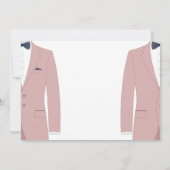 Elegante roze en blauwe gay bruiloft uitnodigingen (Achterkant)