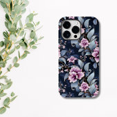Elegante Roze en Blauwe Orchidee Bloemen Case-Mate iPhone Case