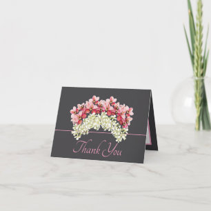 Elegante Roze en Crème Orchideeën Guirlandes Bedan Kaart