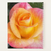 Elegante Roze en Gele Roos Bloemig Planner (Achterkant)