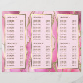 Elegante roze en gouden agaat brochure (Achterkant)