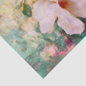 Elegante roze en gouden bloemen tissuepapier (Detail)