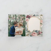 Elegante Roze en Gouden Bloemrijke Victoriaanse Tr Aankondiging (Binnen)