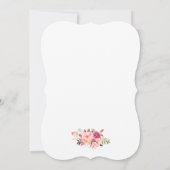 Elegante roze en gouden bruidsmeisjesuitnodiging m kaart (Achterkant)