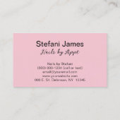 Elegante Roze en Gouden Folie Luipaard Visitekaartje (Achterkant)