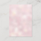 Elegante roze en gouden geometrische wenskaart informatiekaartje (Achterkant)