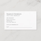 Elegante roze en gouden glitter haar make-up visitekaartje (Achterkant)