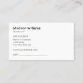 Elegante roze en gouden glitter make-up visitekaartje (Achterkant)