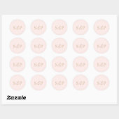 Elegante roze en gouden klassieke bruiloft ronde sticker (Vel)