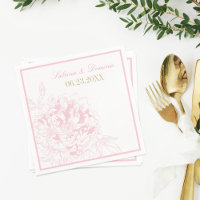 Elegante Roze en Gouden Pioen Trouwdag