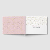 Elegante roze en gouden regendruppels Bat Mitzvah Gastenboek (Volledig)