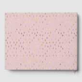 Elegante roze en gouden regendruppels Bat Mitzvah Gastenboek (Achterkant)