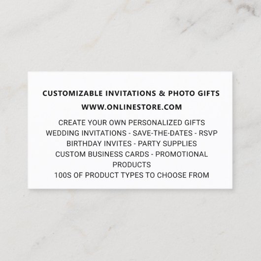 Elegante Roze en Gouden Sparkle Glitter Online Sto Visitekaartje (Achterkant)