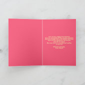 Elegante roze en gouden strepen 50e verjaardag kaart (Binnen)