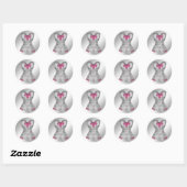 Elegante Roze en Grijze Corset Stickers (Vel)