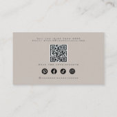 Elegante Roze en Grijze Wimper Extentie Schoonheid Visitekaartje (Achterkant)