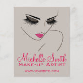 Elegante roze en grijze wimperuitbreiding schoonhe flyer (Voorkant)