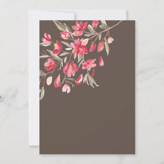 Elegante roze en rode bloemetjes in bloei Baby sho Kaart (Achterkant)