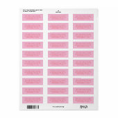 Elegante Roze en Rode Klassieke Trouwdag Etiket (Full Sheet)