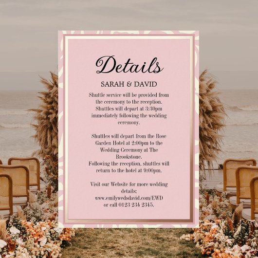 Elegante roze en Roos gouden bruiloft behuizing Folie Uitnodiging