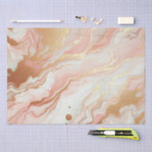 Elegante roze en roze gouden folie marmer tissuepapier (Craft)