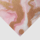 Elegante roze en roze gouden folie marmer tissuepapier (Detail)