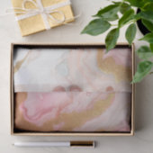 Elegante roze en roze gouden folie marmer tissuepapier (Geschenk)