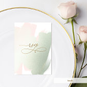 Elegante roze en saliegroene tint Met/zonder maalt RSVP Kaartje