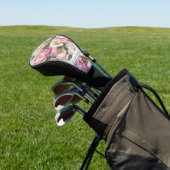 Elegante Roze en Witte Pioen Personalized Golfheadcover (Insitu)