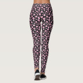 Elegante roze en witte rozen leggings (Achterkant)