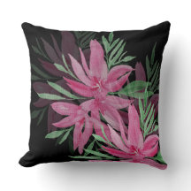 Elegante roze en zwarte Boho bloemige Waterverf