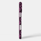 Elegante roze en zwarte Damask -  barok Case-Mate iPhone Case (Achterkant / Rechts)