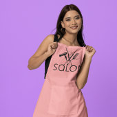 Elegante roze en zwarte kapper salon uniform schort