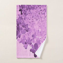 Elegante Roze en Zwarte Limelight Hortensia Handdoek
