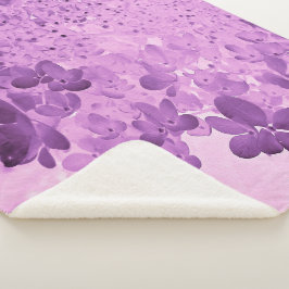 Elegante Roze en Zwarte Limelight Hortensia Sherpa Deken