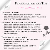 Elegante Roze en Zwarte Roos Monogram Naam Boodsch Tote Bag