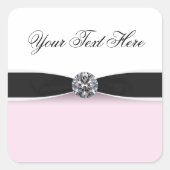 Elegante roze en zwarte Stickers (Voorkant)