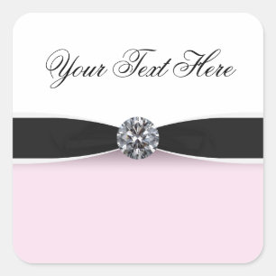 Elegante roze en zwarte Stickers