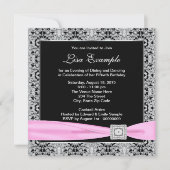 Elegante roze en zwarte vrouwen 50ste verjaardagsf kaart (Voorkant)