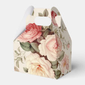 Elegante roze Engelse Rozen Bedankdoosjes (Achterkant)