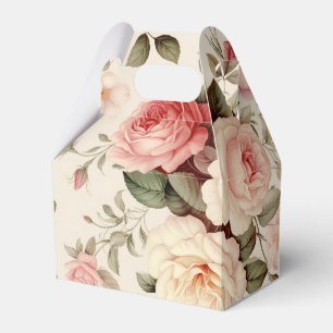 Elegante roze Engelse Rozen Bedankdoosjes