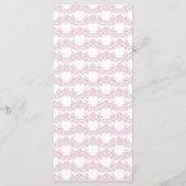 Elegante Roze Erfstuk Bruiloftsreceptie Menu (Achterkant)